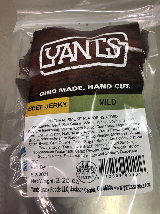 Mild Beef Jerky - Yants Snack Foods