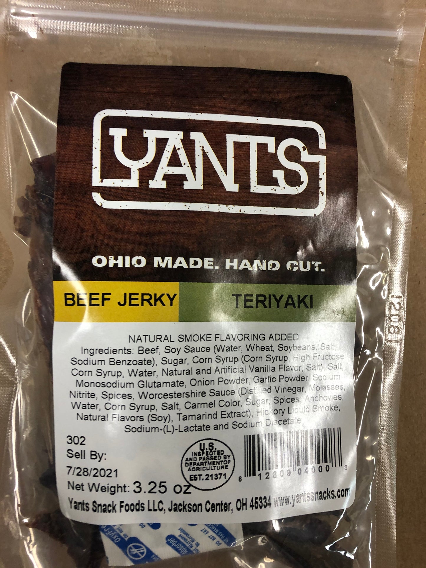 Teriyaki Beef Jerky - Yants Snack Foods